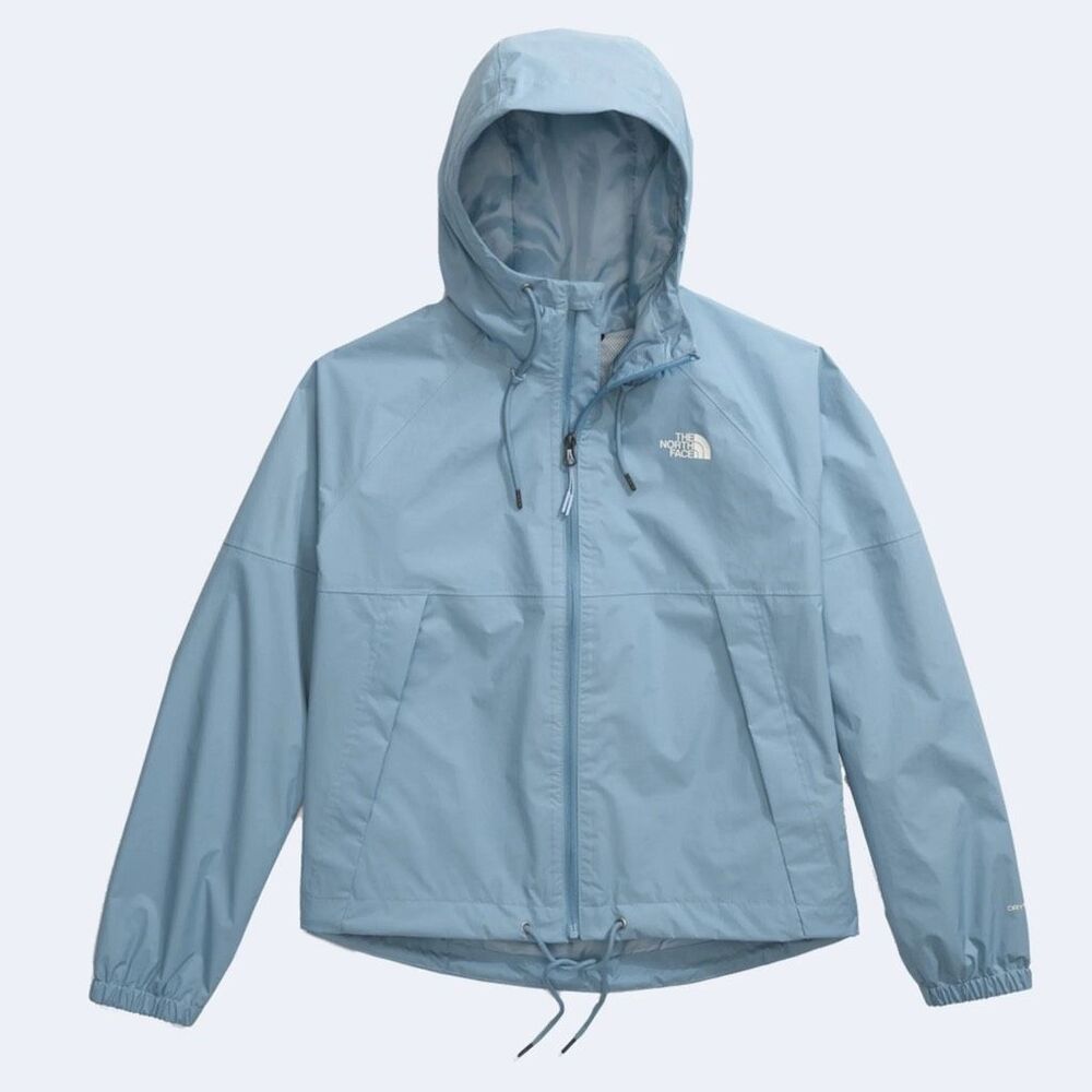 The North Face Antora Relaxed Full Zip Rain Hooded Jacket Steel Blue Small